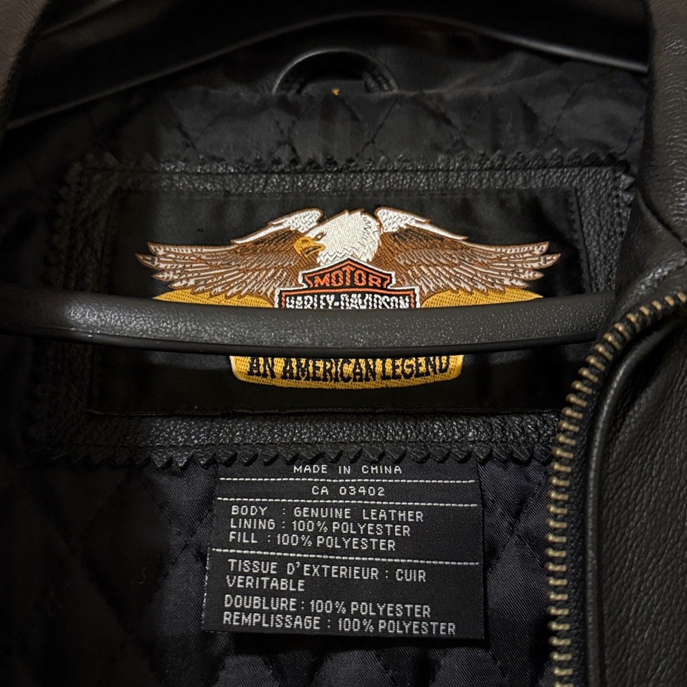 Harley Davidson Ride Free Vintage Leather Jacket - Picture 7 of 7